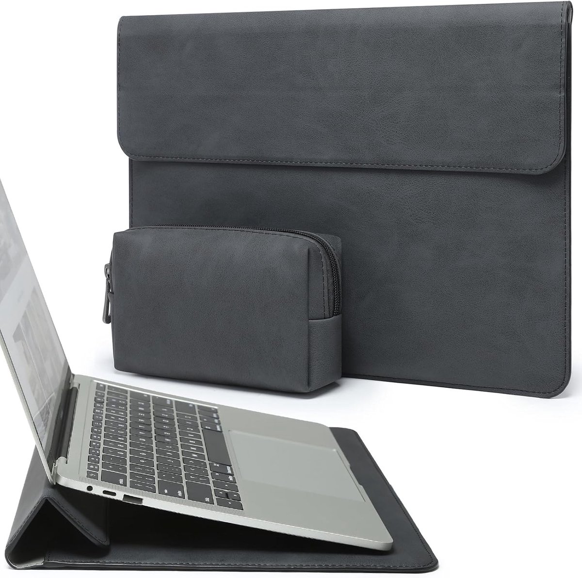 Laptop Sleeve 15 Inch met Stand voor MacBook Air en Surface Laptop - Bescherming en Stijl voor Jouw Laptop