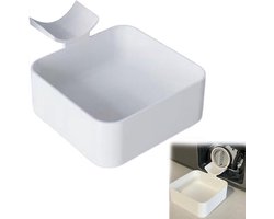 Afvoerbak voor wasmachine (1 stuk) - Lekvrije lekbak voor wasmachine - Witte lekbak - Eenvoudige installatie - Vervangende lekbak voor wasmachine - Geschikt voor kelders, appartementen, stacaravans en garages - Wit - 12*12*4,5 cm