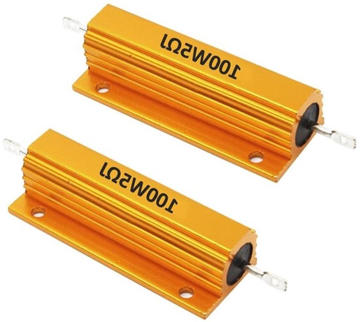 2 x 100W 5 Ohm 5% Aluminium Behuizing Weerstand - Belastingsweerstanden - Lampen - Vermogensweerstand