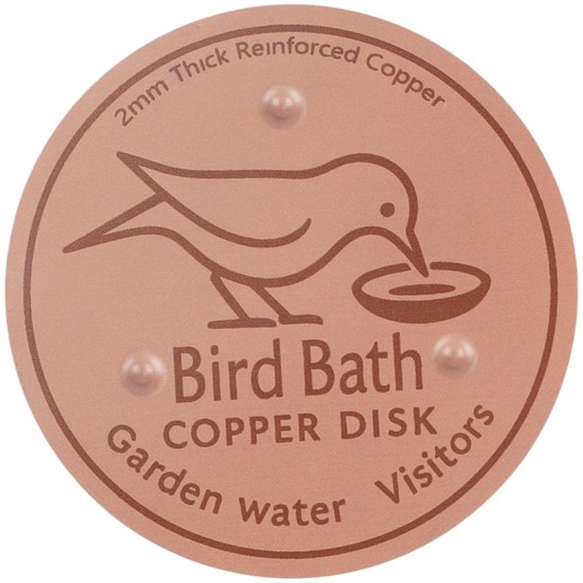 Vogelbad Cooper Disc, 10 cm Veilige reinigingsschijf voor vogelbaden met driepuntsbevestiging Waterzuivering voor vogelbaden en voerbakken voor alle seizoenen Buiten