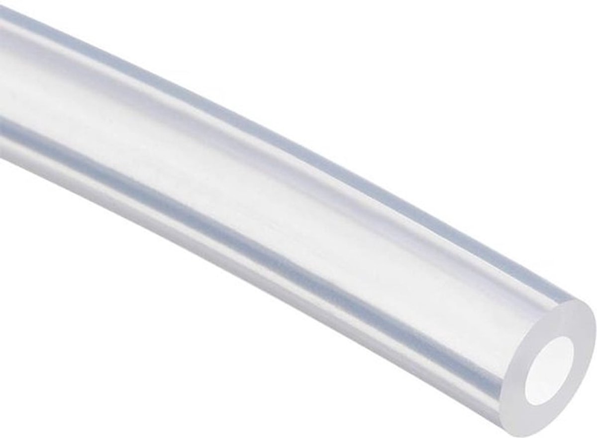 Siliconen slang 5 mm binnendiameter x 10 mm buitendiameter, 5 m/16,4 ft lengte, flexibele siliconen rubberen slang, water-luchtslang, buis voor pompoenoverdracht transparant