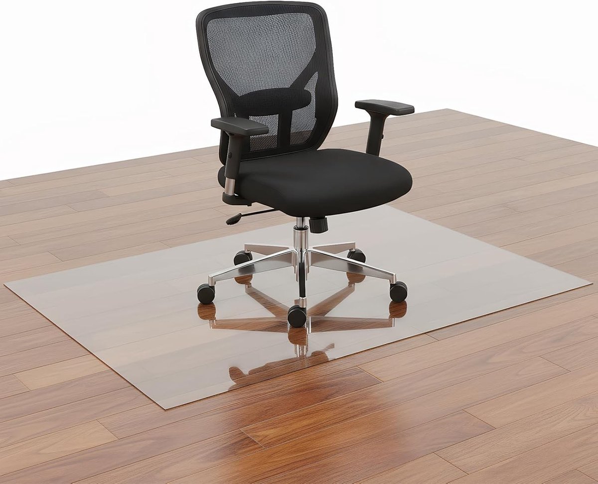 Duurzame en Transparante Vloermat voor Bureau Stoelen, Antislip en Gemakkelijk te Bewegen, Ideaal voor Houten Vloeren (80 * 120cm)