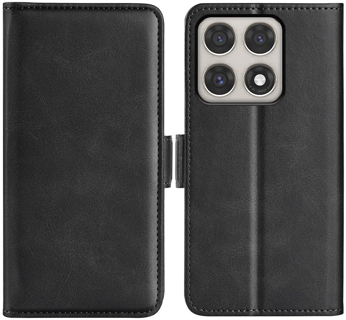 MobyDefend Hoesje - Geschikt voor Motorola Edge 70 Pro - Luxe Wallet Book Case (Sluiting Zijkant) - Zwart