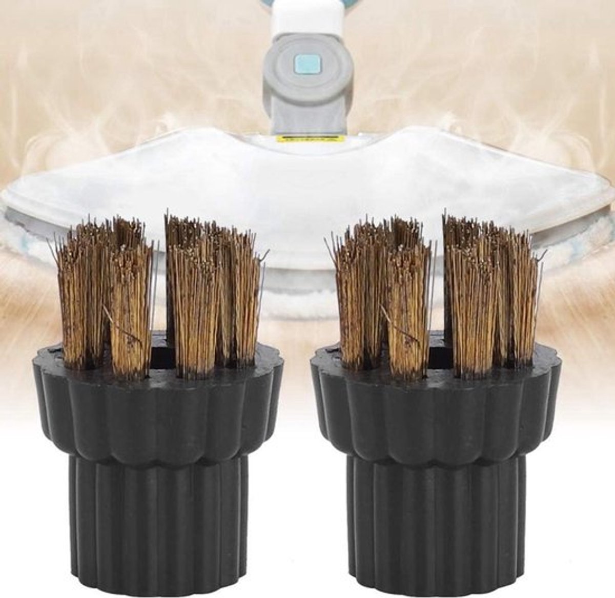 - Ronde Borstels - Messing Borstelkop - Vervanging - Stoommop - Onderdelen Accessoires - Geschikt voor - H2o X5 - Gebruikt