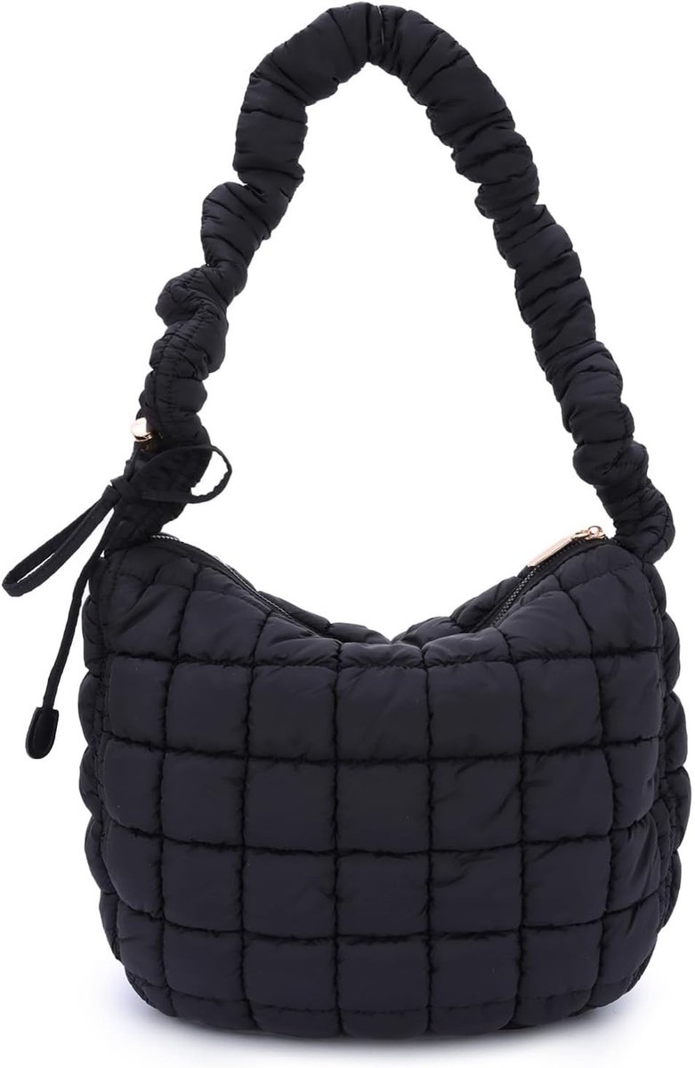 Dames Gevoerde Schoudertas, Lichte Tote Bag, Ruime Hobo Bag met Comfortabele Schouderbanden en Stijlvol Ontwerp