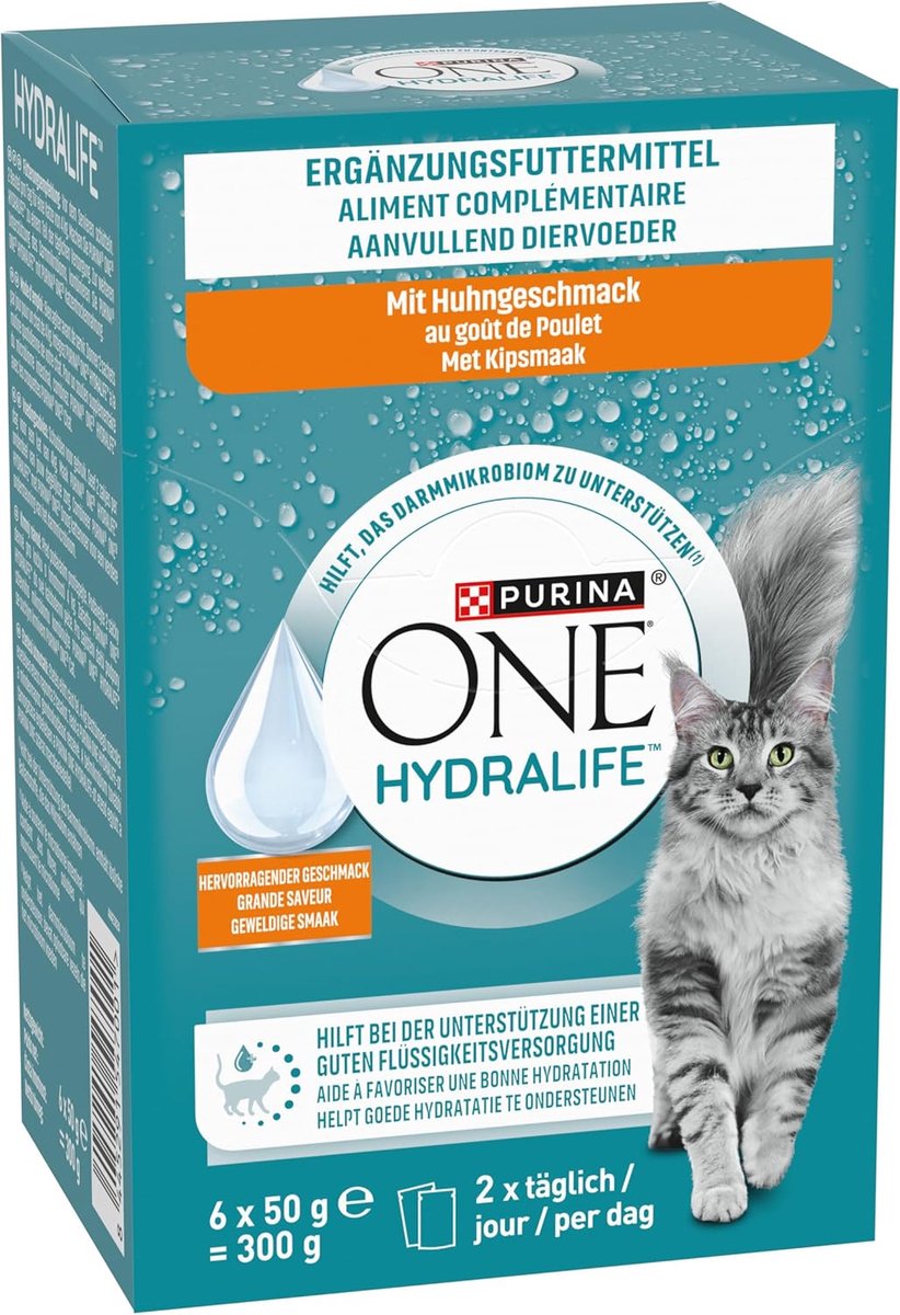 Purina One Purina ONE Kattenvoer Nat Hydralife Adult Kip - 6 x 50 gr