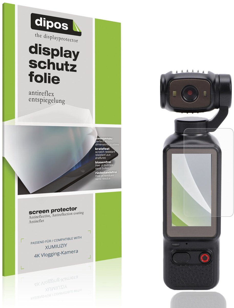 dipos – 4x Matte Beschermfolie geschikt voor XUMIUZIY 4K Vlogging-Kamera | Krasbestendige & antireflecterende Screenprotector Ultra-Thin