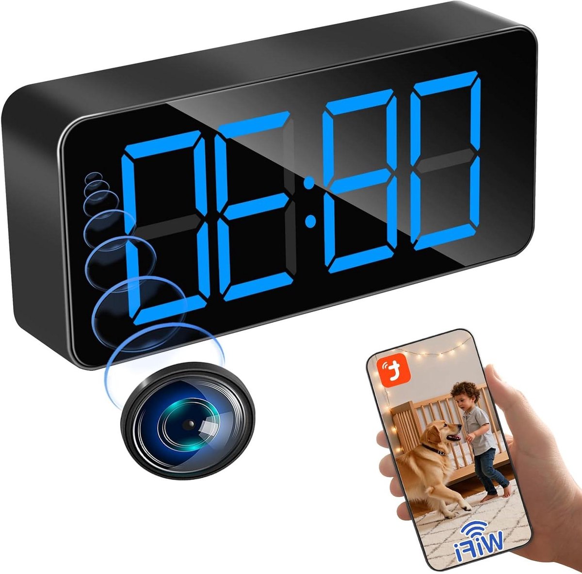 Verborgen Camera - Mini Camera - Huis Bewaken - Dual Band Wifi - 1080p HD - Zwart