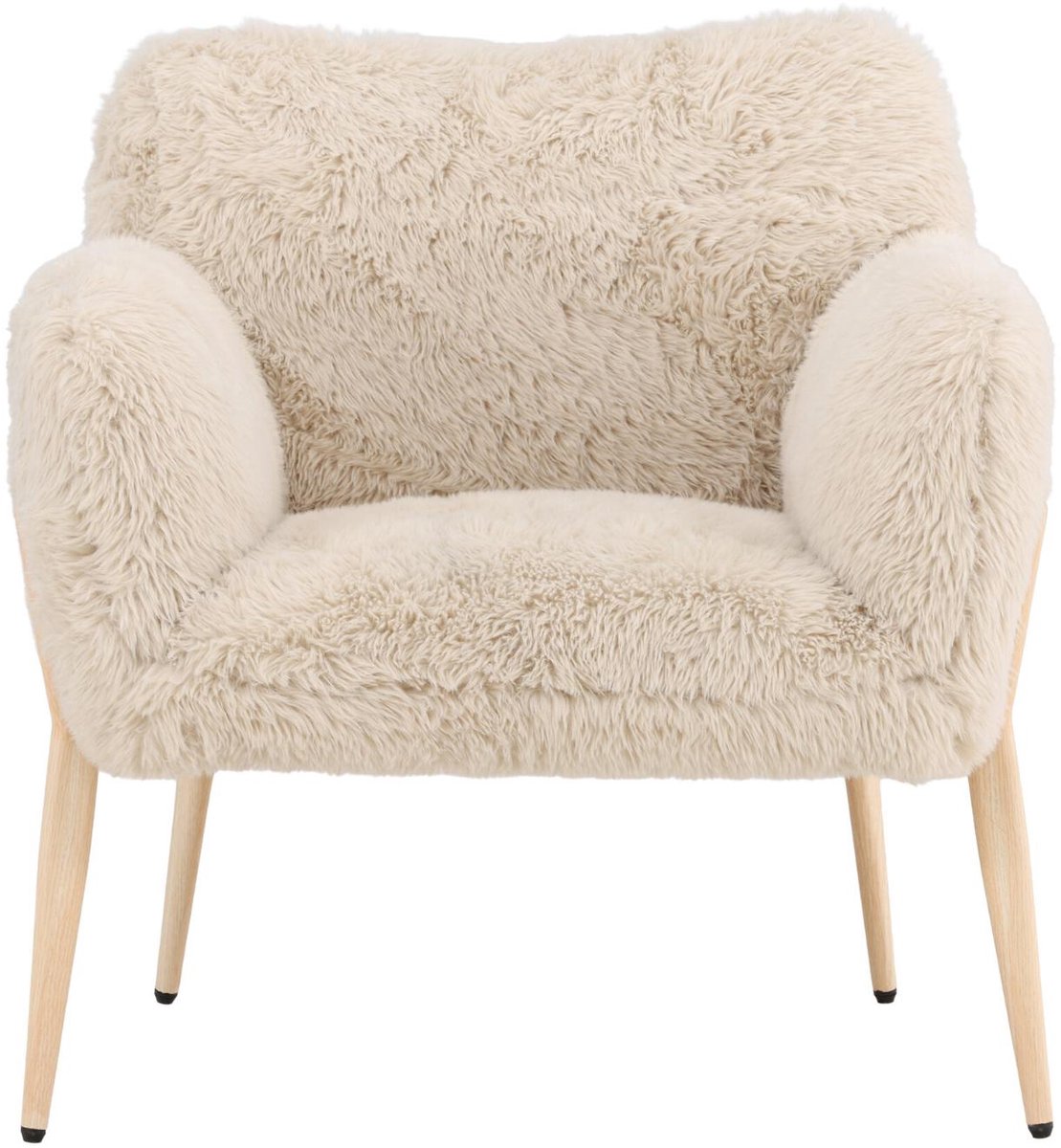 Zenzi fauteuil imitatiebont beige.