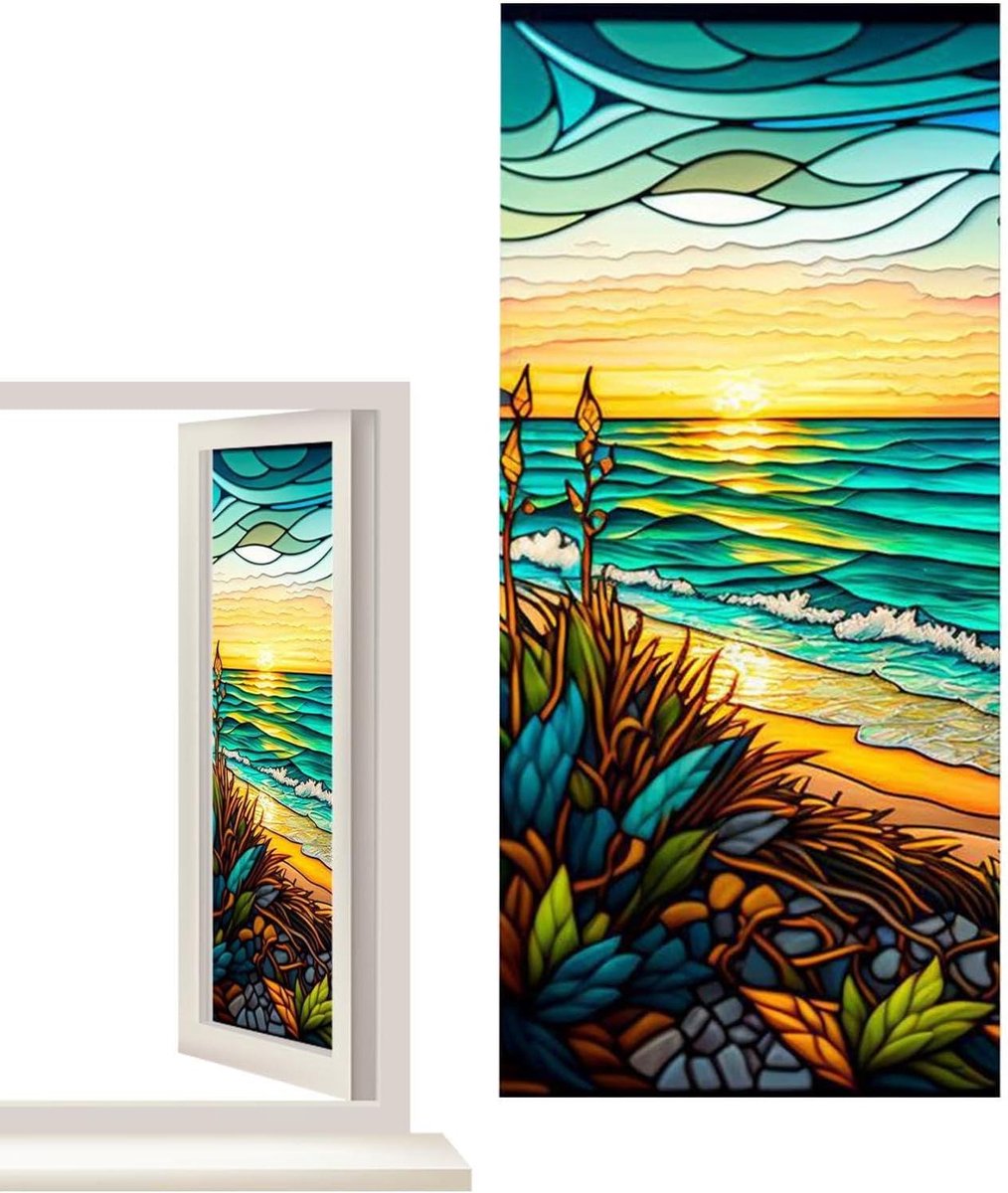 Raamfolie Privacy - Decoratieve Folie - Meer Privacy Creëren - Statisch Zonder Lijm - 45x1