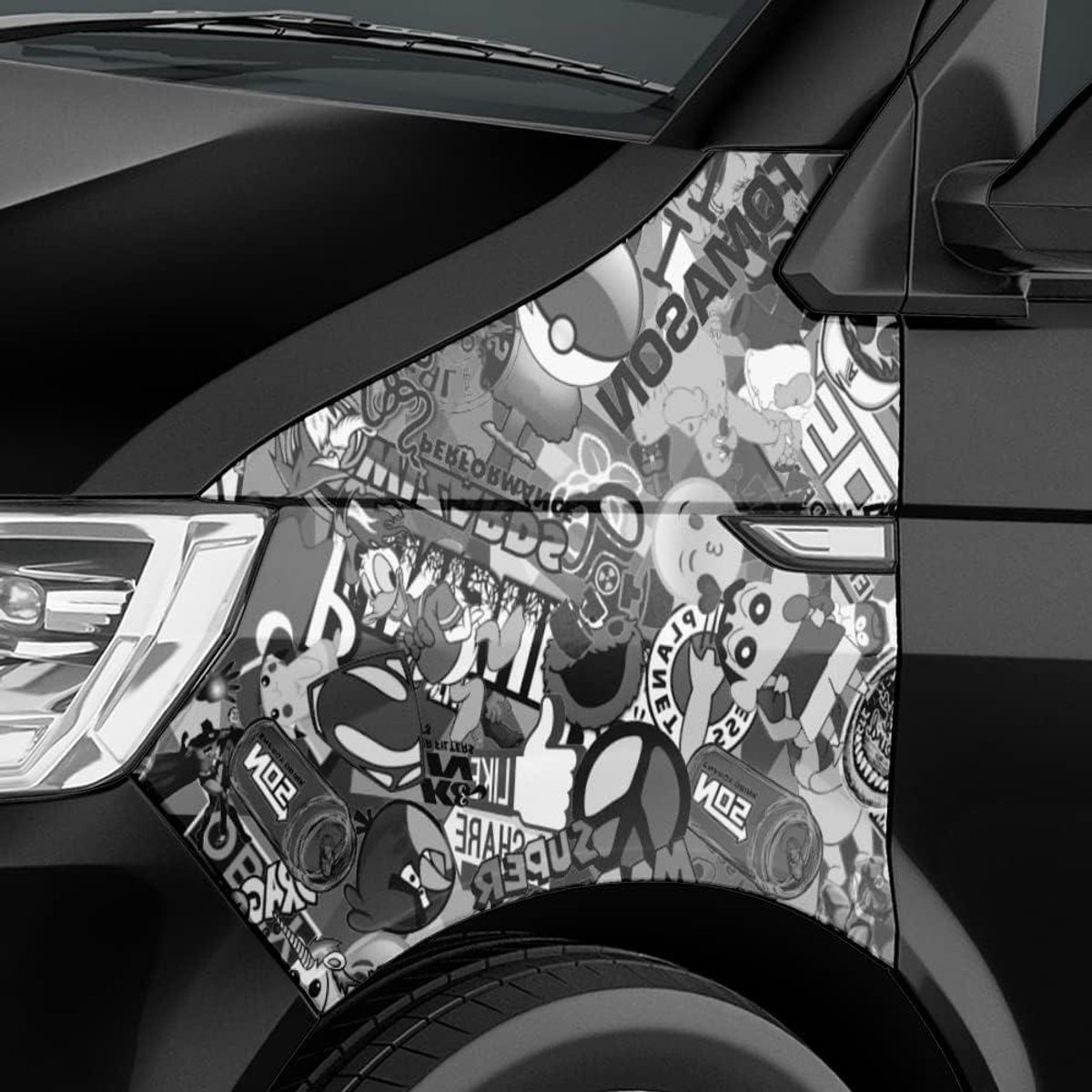 Autofolie Stickerbomb - Car Wrapping Folie - Voertuig Personaliseren - Luchtkanaaltechniek