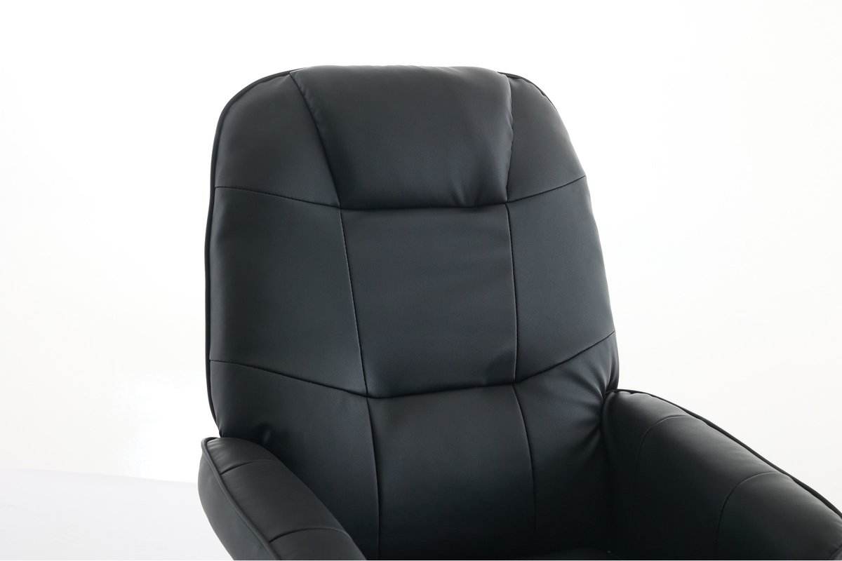 YYchan fauteuil met voetenbank - zwart - 79,5 x 75 x 107 cm