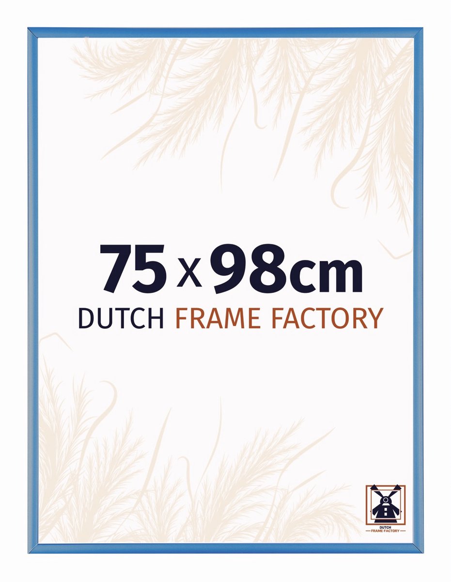Fotolijst 75x98 cm - Aluminium - Staal Blauw - Kampen
