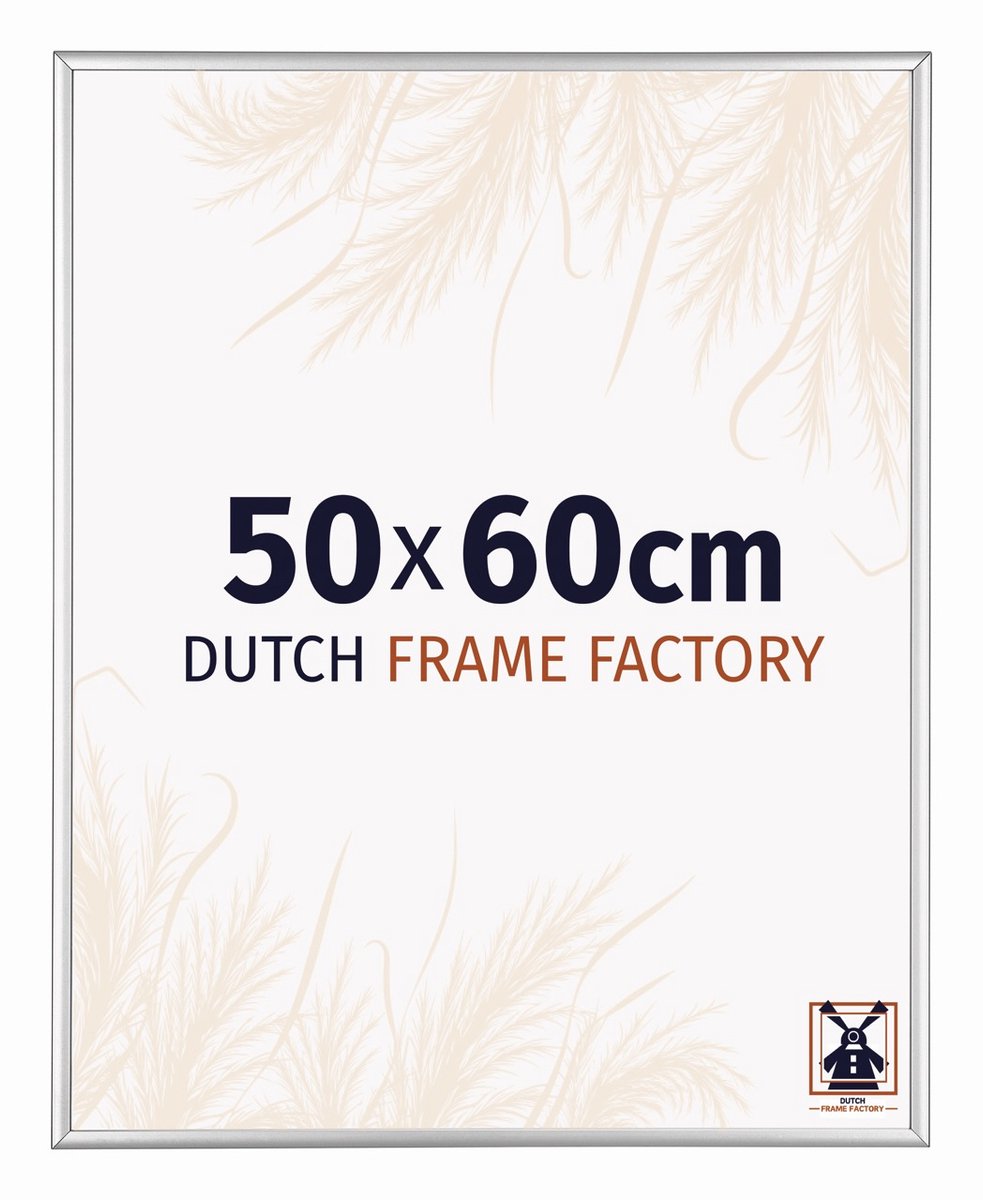 Dutch Frame Factory Fotolijst 50x65 cm - Aluminium - Zilver Hoogglans - Kampen