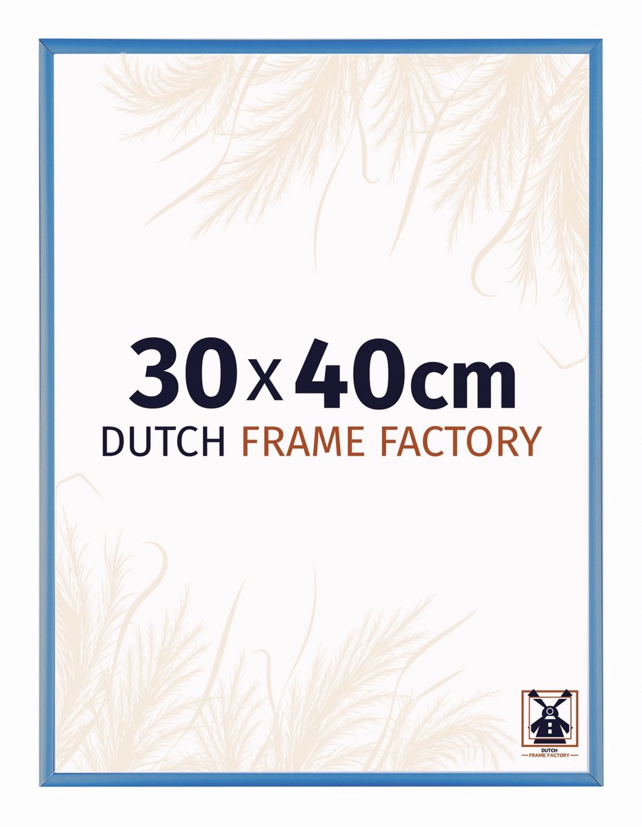 Fotolijst 30x40 cm - Aluminium - Staal Blauw - Kampen