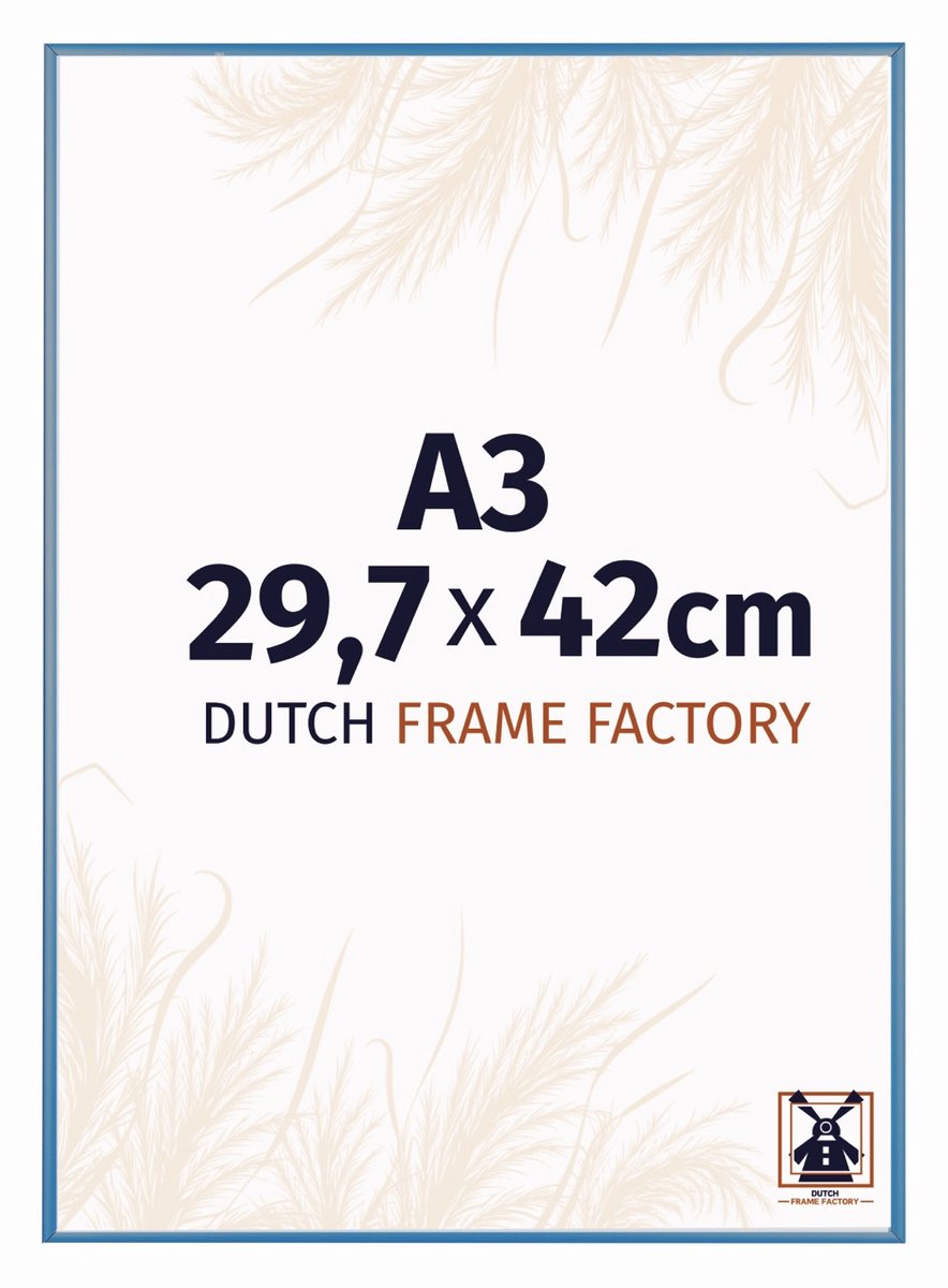 Fotolijst A3 29,7x42 cm - Aluminium - Staal Blauw - Kampen