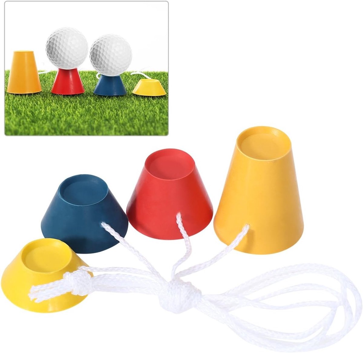 Jumbo rubberen winter golf tees in verschillende hoogtes voor optimale grip op koude dagen
