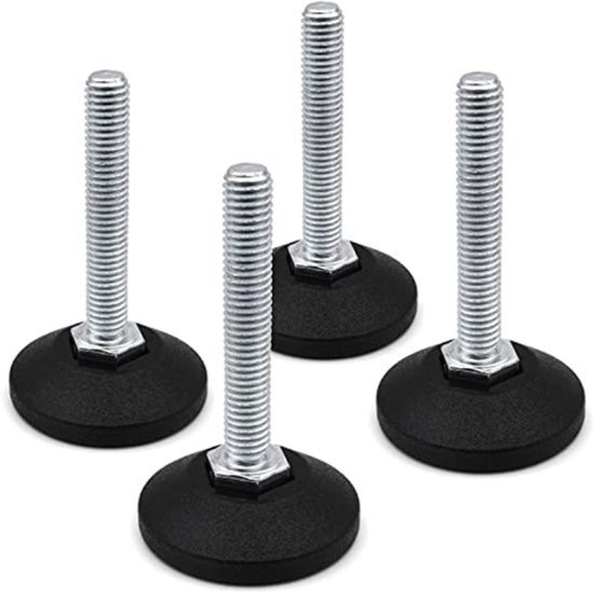 Verstelschroef M8 x 80 mm - 4x Stelschroef met Verzinkte Schroef - Ã˜ 38 mm