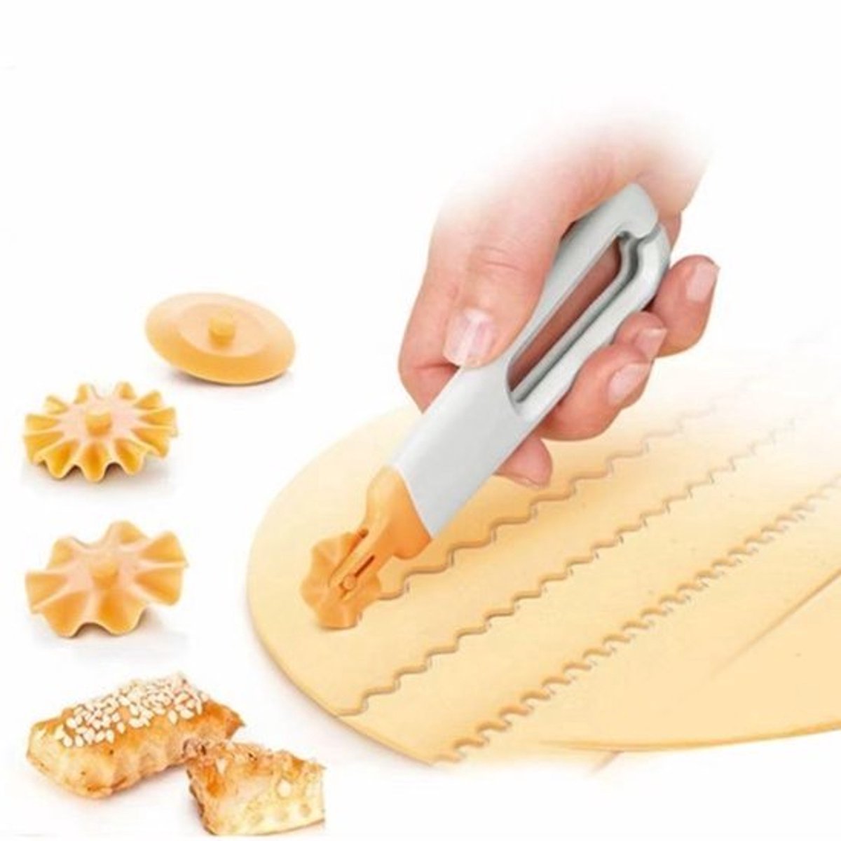 Multi-Round Deegsnijder - Ergonomische Handgreep - Voor Gebak en Koekjes