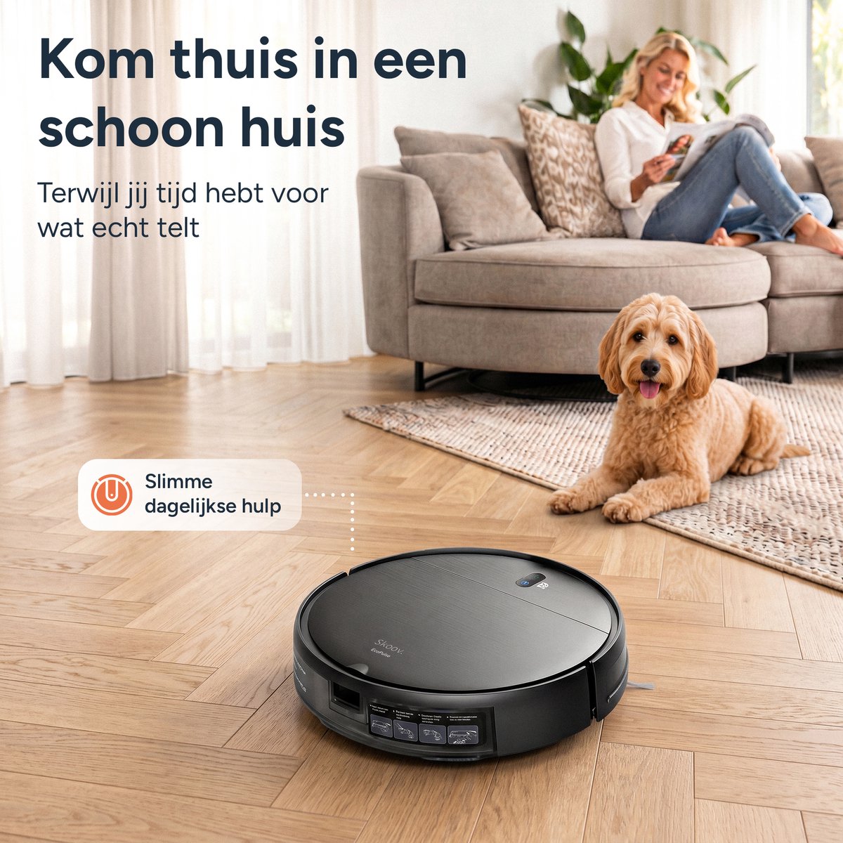 Ecopulse Robotstofzuiger met dweilfunctie - Met app, - afbeelding 2