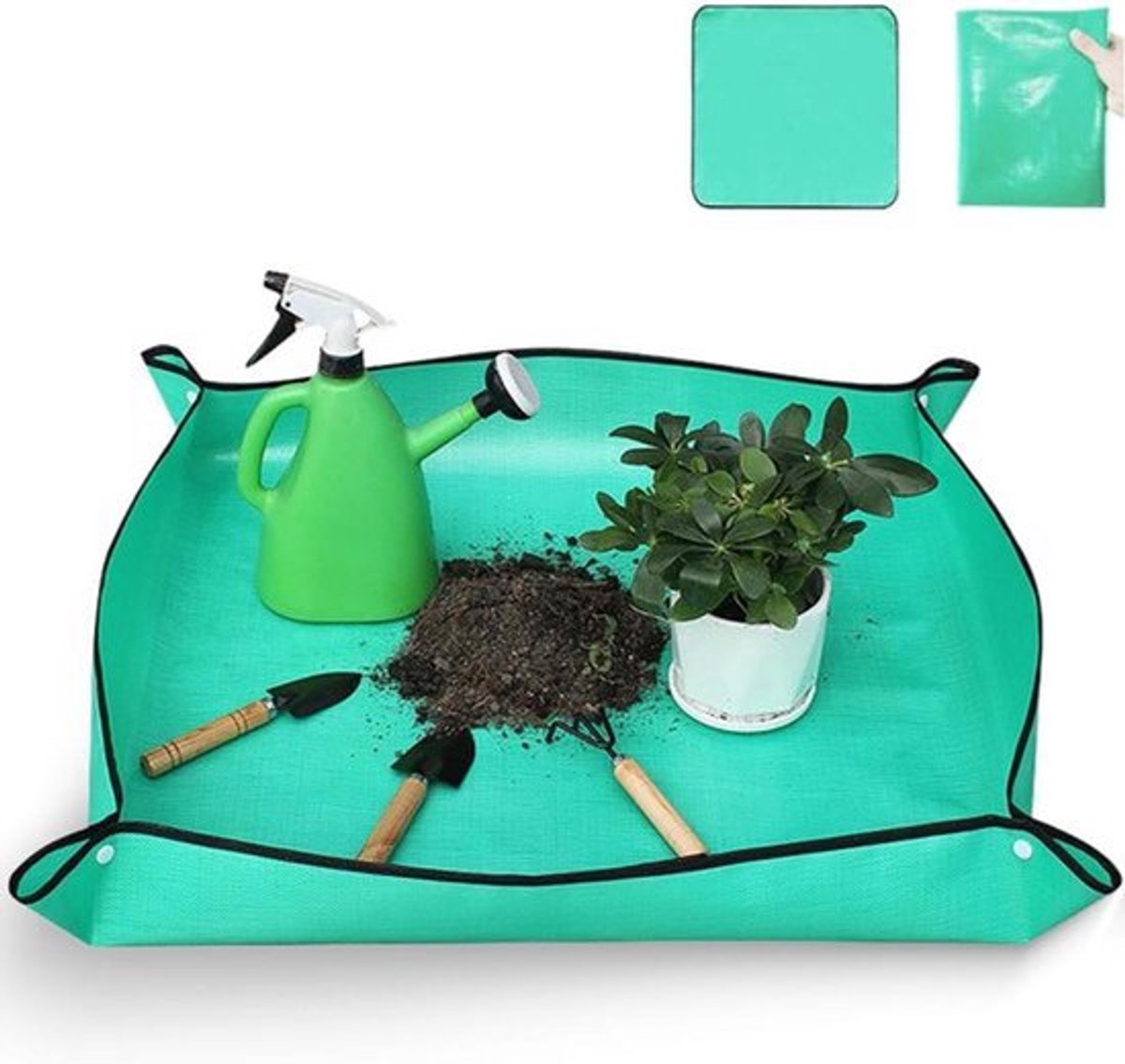 Waterdichte plantenmat voor tuinieren en verpotten met tuingereedschap