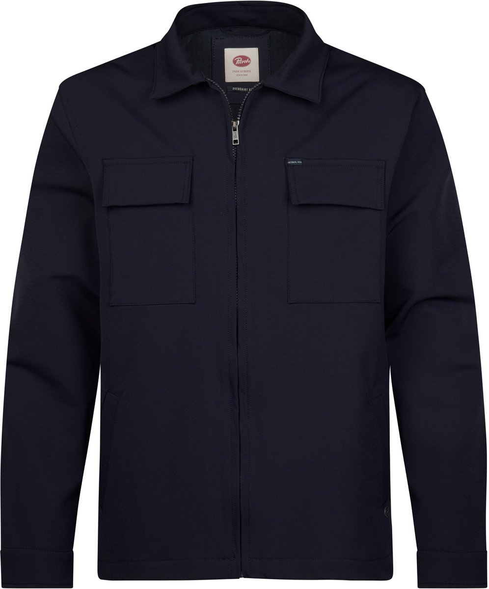 Petrol Industries - Heren Technisch overshirt met ritssluiting millline - Blauw - Maat XXXL