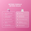 Vergelijking tussen NUTRAFINE Hormonale Balans (zonder suikers, natuurlijke smaak, zachte textuur) en andere producten (met suiker, synthetische toevoegingen).