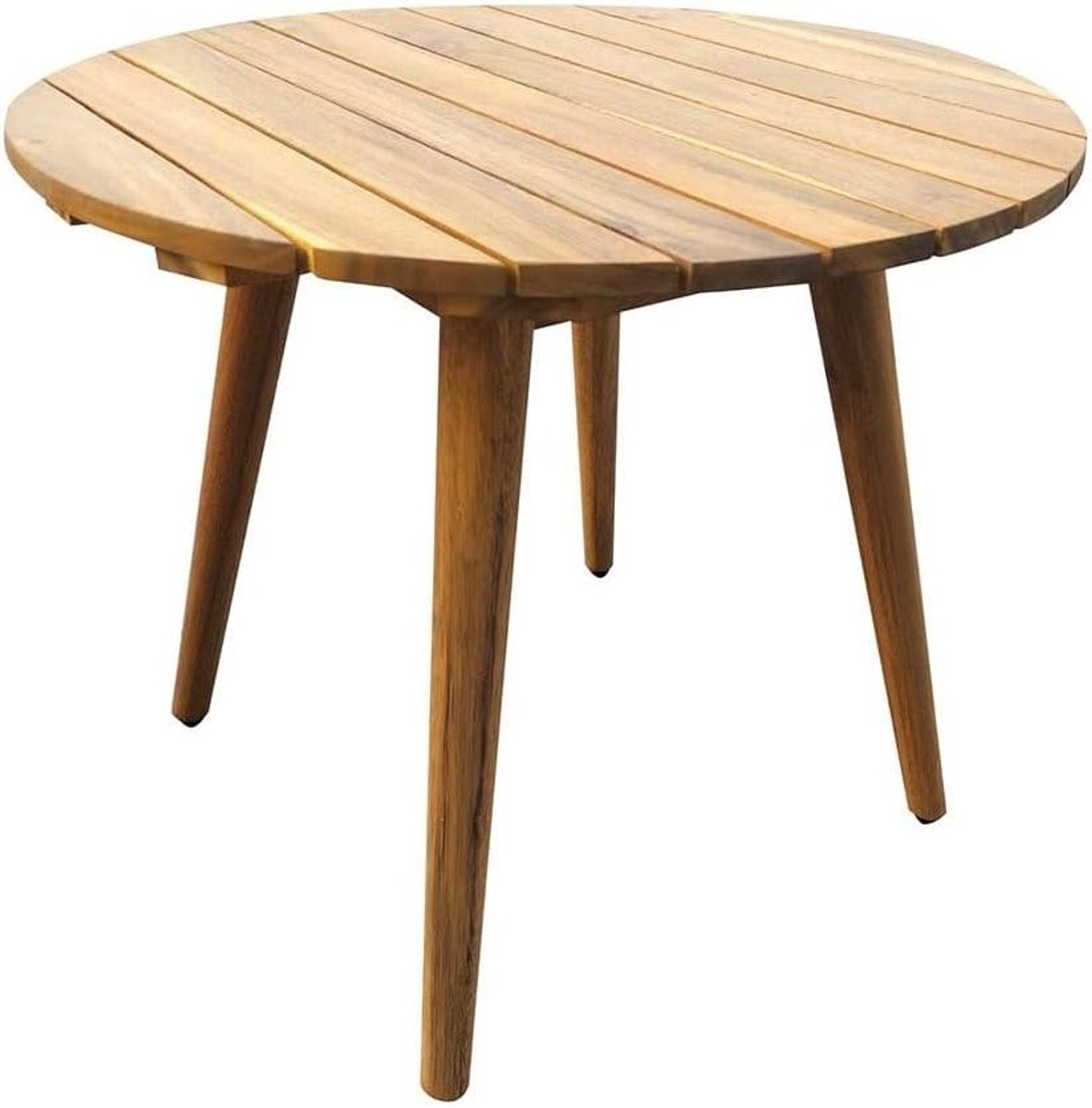 Bijzettafel Lissabon - Houten Tafel Rond - Buiten Zitten - FSC Gecertificeerd Hout - 47 x 55 cm - Natuurlijk