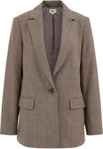 WE Fashion Dames relaxed fit blazer met ruit