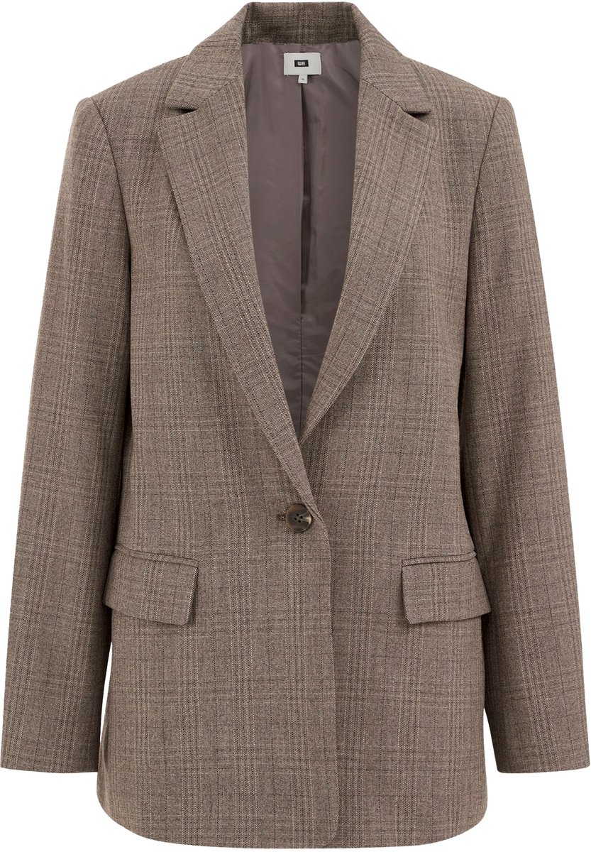 WE Fashion Dames relaxed fit blazer met ruit