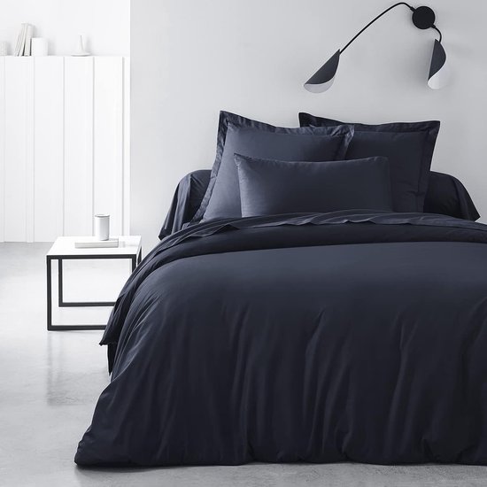 Dekbedovertrek Katoen - Katoenen Dekbedhoes - Comfortabel Slapen - 100% Katoen - 220 x 240 cm - Marineblauw — afbeelding 2