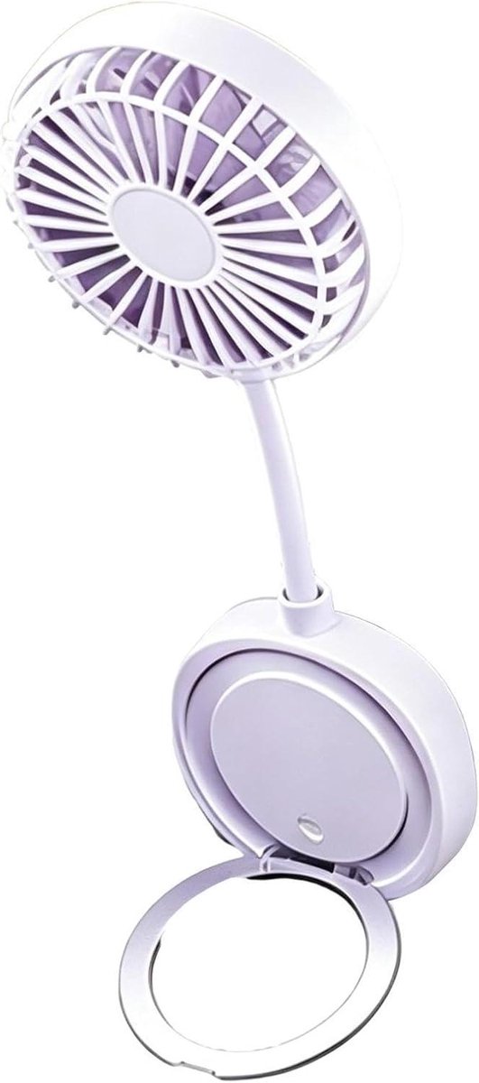 Draagbare Ventilator - Persoonlijke Koeler - Mobiel Gebruik - Magnetische Bevestiging - 4x10x4 cm - Paars