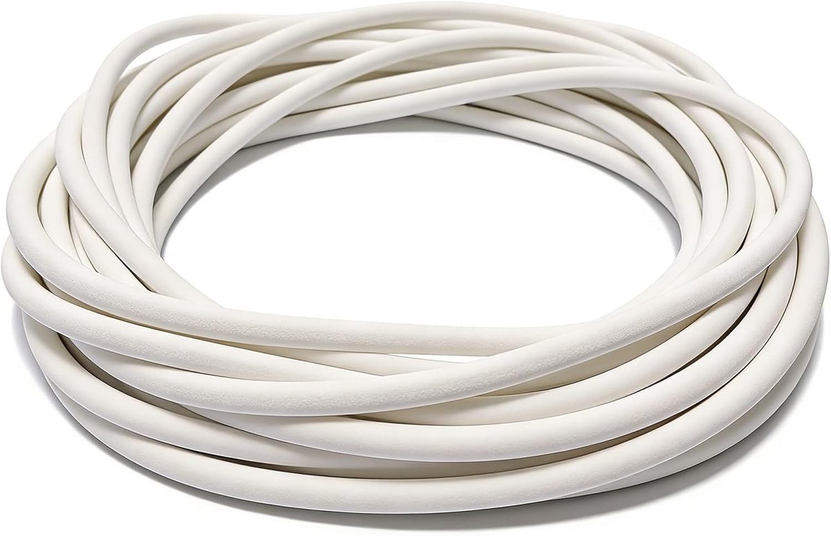 Ronde afdichtingsstrip van 7 mm, 5 m siliconen schuim voor wand- en plafondvoegen, ideaal voor isolatie en geluidsdemping