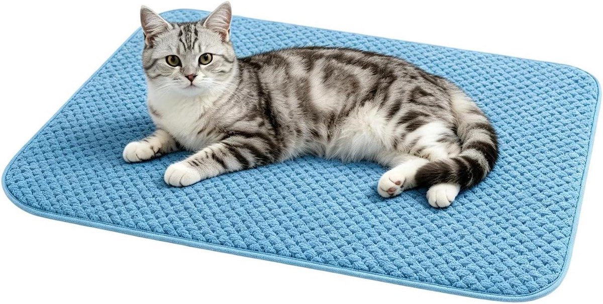 Koelmat Hond - Hondenmat Zomer - Hond Koel Houden - Waterdichte Antislip Onderlaag - 60 x 40 cm - Grijs