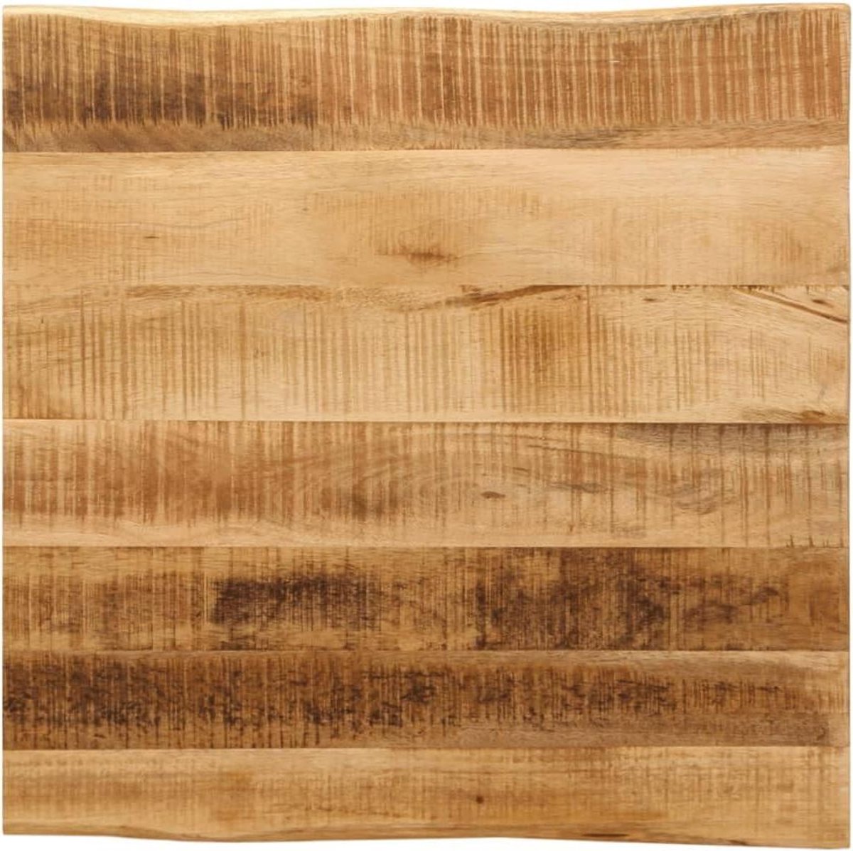 Tafelblad met natuurlijke rand - Vervangend blad - Tafel opfrissen - Massief mangohout - 80 x 80 x 38 cm