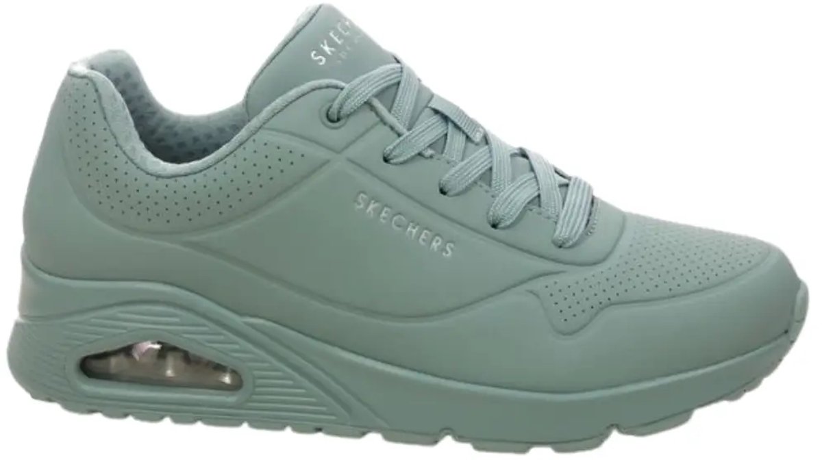 Skechers uno stand on air in de kleur grijs.
