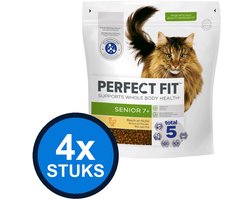 4x Perfect Fit - droog senior kip 1,4kg - Kattenvoer - 1.4 kg
