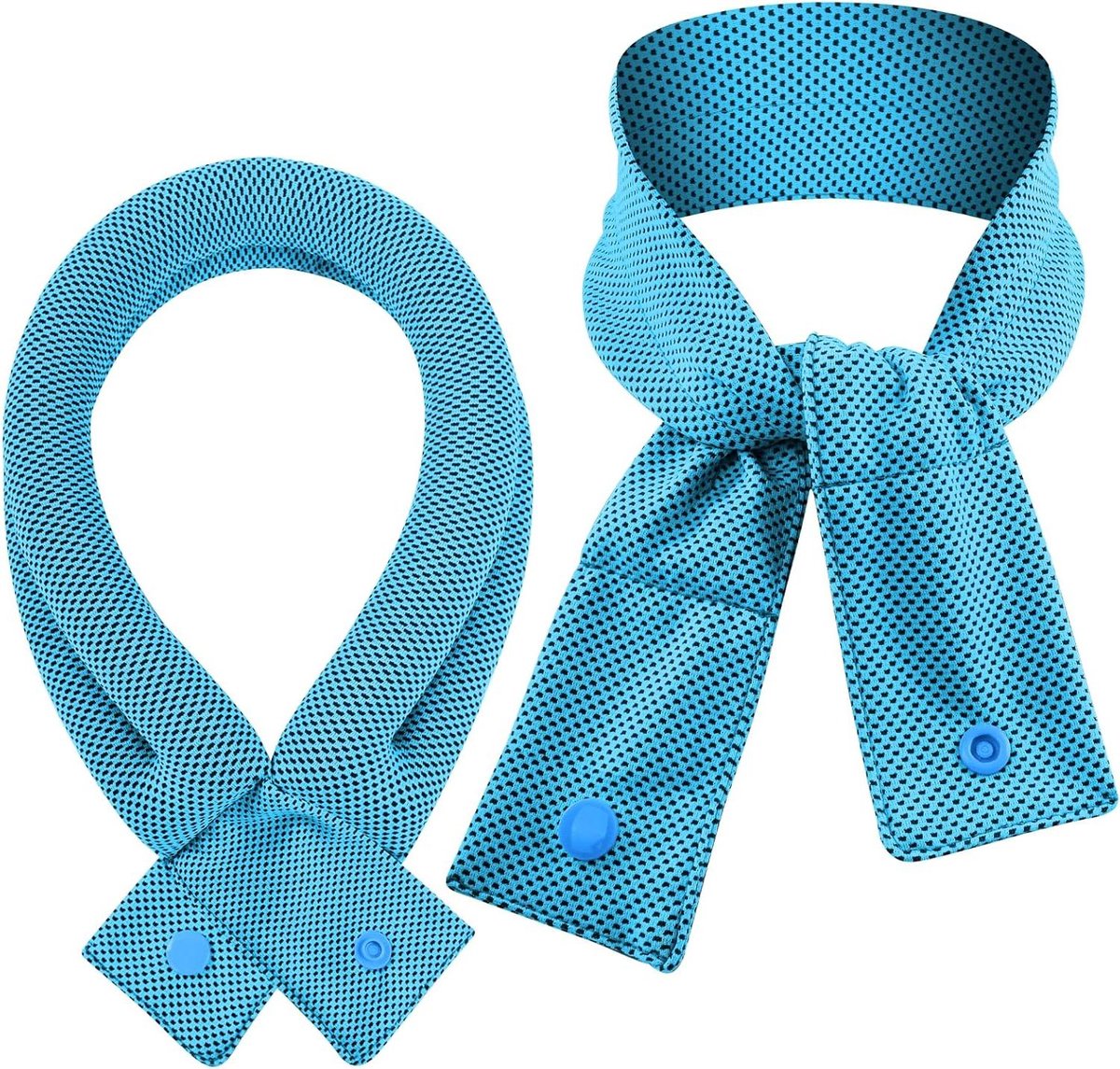 Koeldoek Set - Sportdoek Nekwarmer - Hitte Verlichten - Zeer Absorberende Balletjes - 67 x 5 cm - Blauw