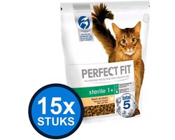 15x Perfect Fit - droog steriel kip 750gr - Kattenvoer - 750 g
