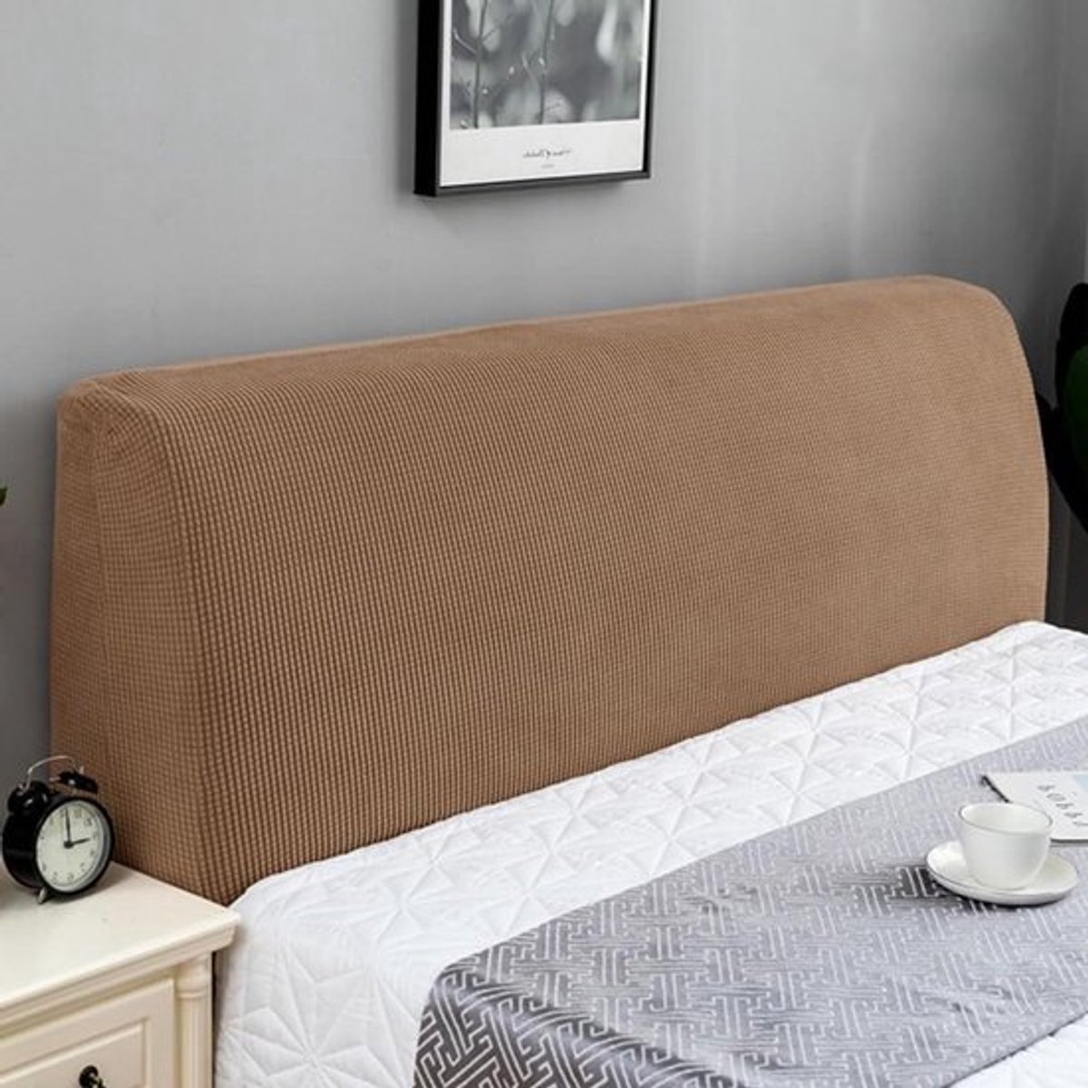 - Hoofdbordbekleding voor bed - Stretch hoofdbordhoes - Rekbare beschermhoes - Overtrek -