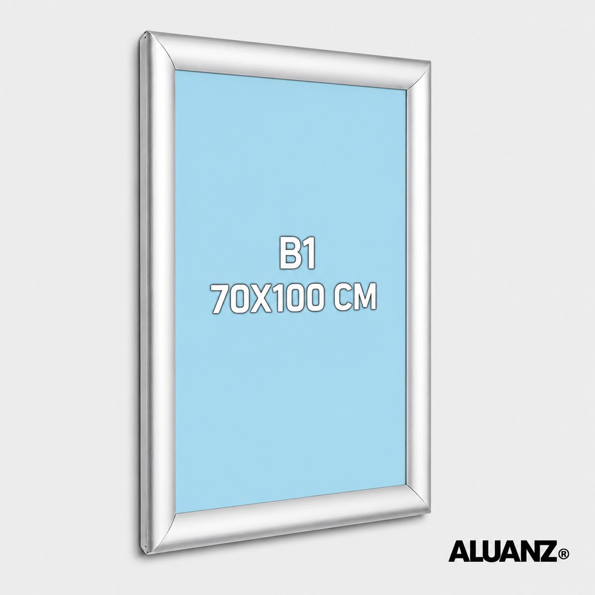 Aluanz Kliklijst Zilver B1 Aluminium - Wissellijst - Posterlijst - Fotolijst - Inclusief Beschermfolie