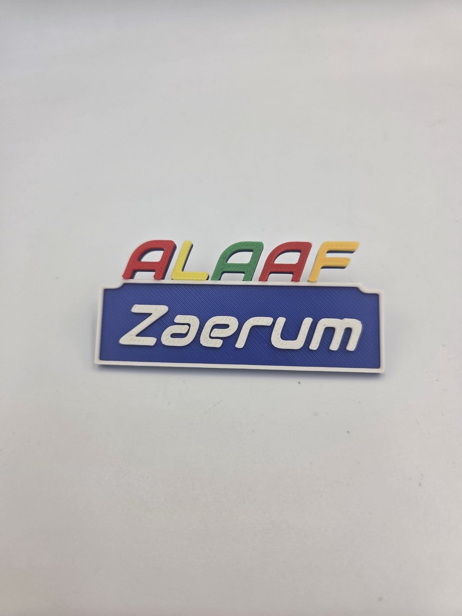 Naamspeldje ALAAF ZAERUM - 70X30X3MM