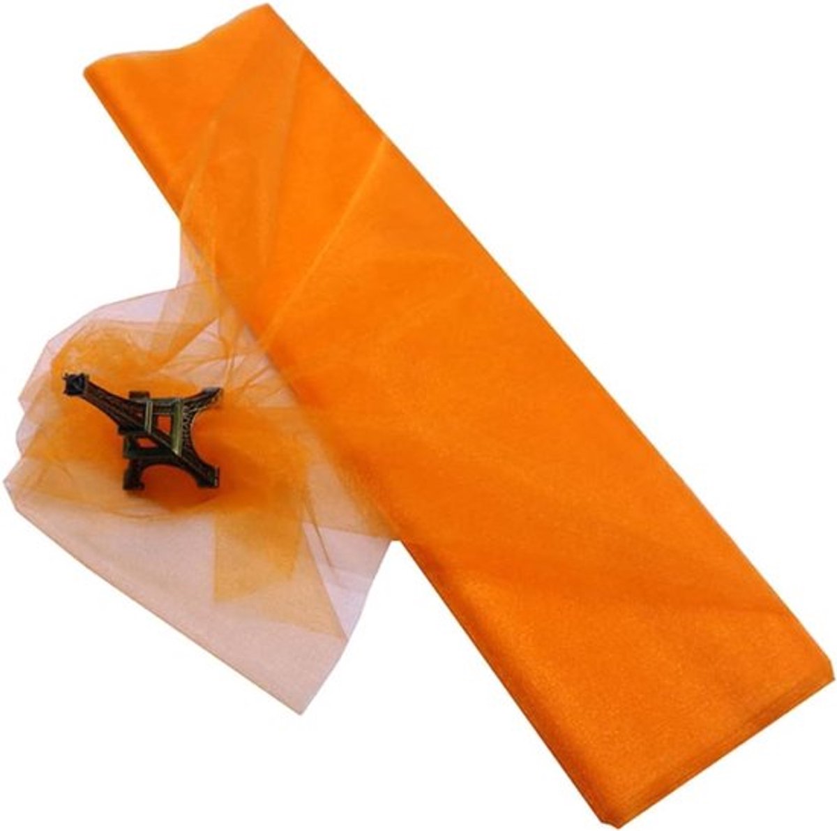 - Decoratiestof - Bruiloft - Oranje - Organza - Naaien - Geschikt voor DIY - 48 cm x 10 m - Voor Feest en Kerst - Petticoats, Rokken, Banket