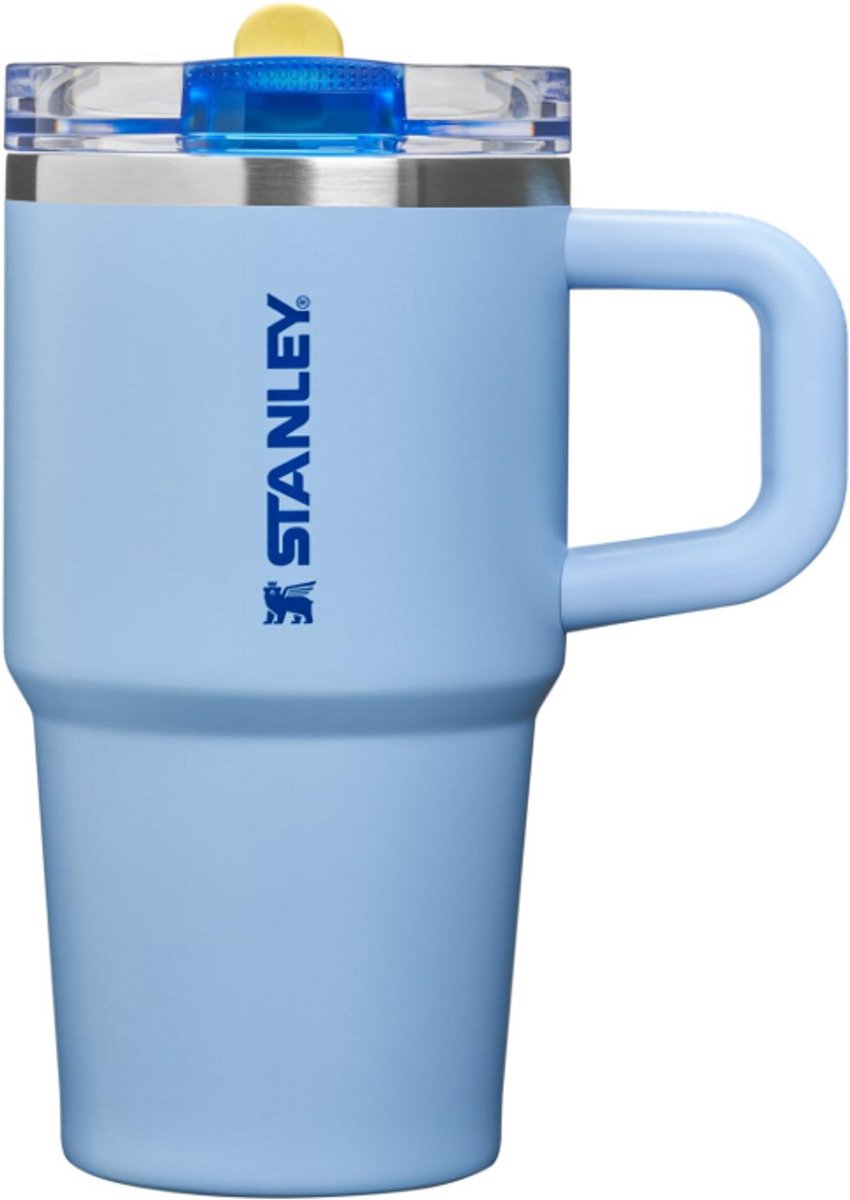 STANLEY Quencher ProTour Flip Straw Tumbler 20oz (Cornflower Admiral Blue) - Lekvrije Drinkbeker met Rietje & Handvat – RVS Geïsoleerd – BPA-vrij – Cupholder Geschikt