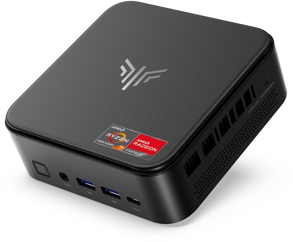 NiPoGi E3B Mini PC - AMD Ryzen 7 7730U(tot 4,5GHz) - 16GB LPDDR4X 1TB SSD - Radeon Graphics Windows11 Pro - WiFi 6 - BT 5.2 - Mini Desktop