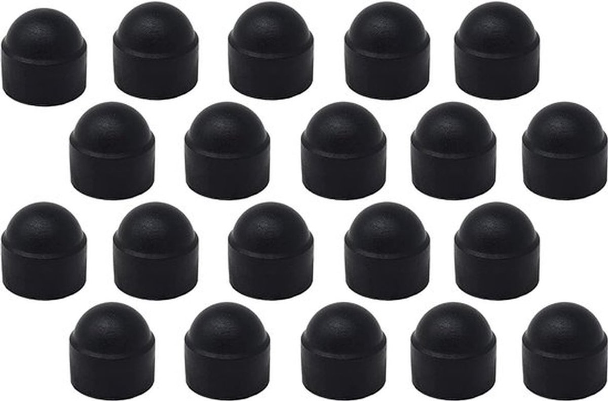 20 x Ronde Zeskantige Beschermkappen M12 x SW18 mm - Polyethyleen - Hoogwaardig