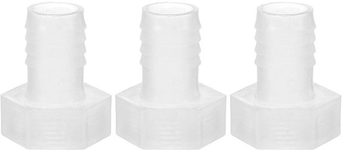 Set van 3 Plastic Slangnippels, 3/4 Inch Barb x 3/4" G Vrouwelijke Draad Adapter Connector Pijp Fitting voor Water Vloeistof Lucht Gas Brandstof