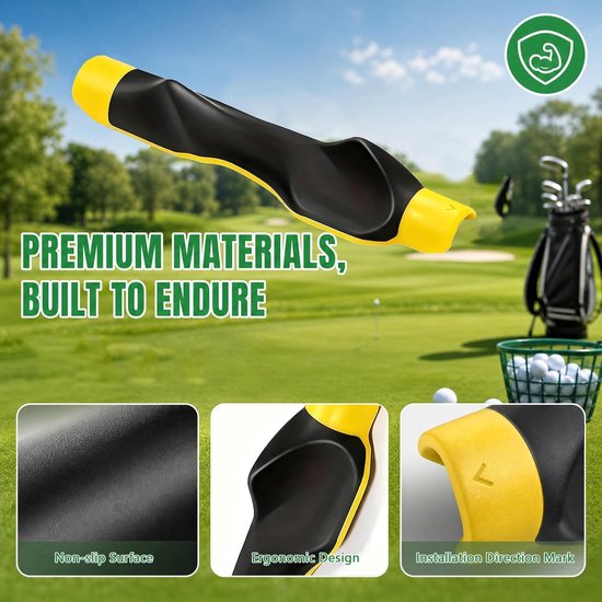 Golf Grip Trainingshulpmiddel - 2 stuks - Correctie Greep Trainer - voor Juiste Golfstick Greep - zwart - geel van GOLF — afbeelding 2