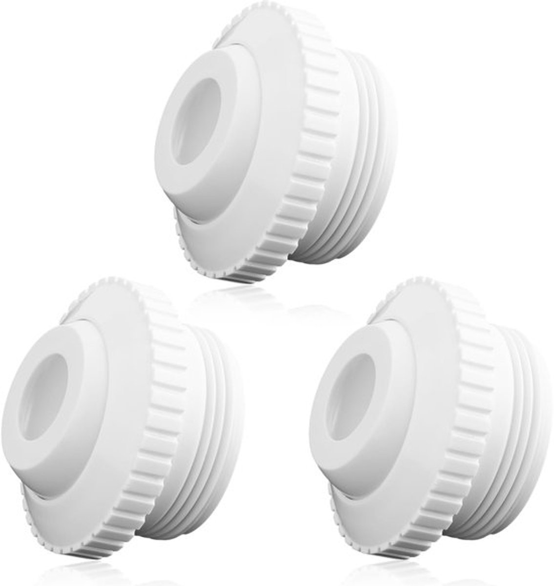 3 Stuks Zwembadretourjet, 3/4" Zwembad- en Spa-Vervangingsonderdelen met Verstelbare 1/2" 