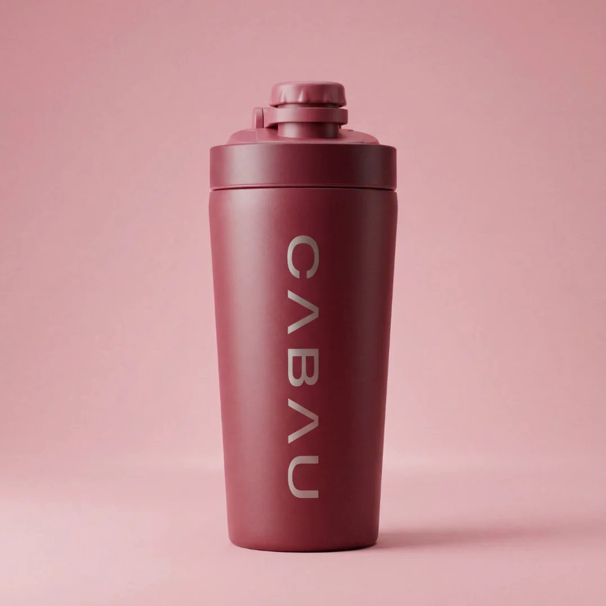 Cabau – Bloom Shaker Thermo – Cherry – RVS Shakebeker 600 ml – Dubbelwandig, Houdt Shakes Warm & Koud – Lekvrij, BPA-vrij & Klontvrij Mixen – Eiwitshaker – Jouw Post-Workout Ritueel — cadeau in Sport & Outdoor - foto 2